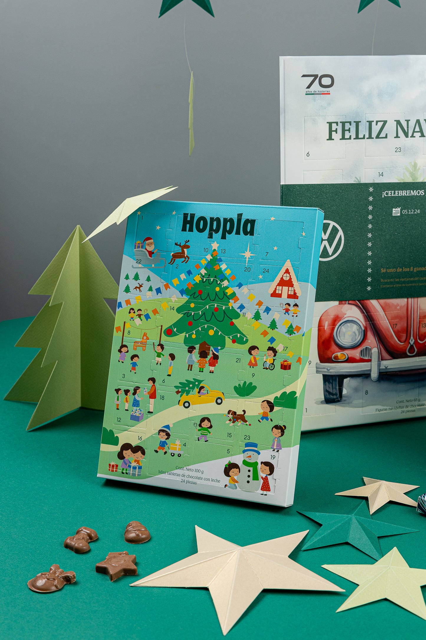 Calendario de Adviento tipo portarretrato